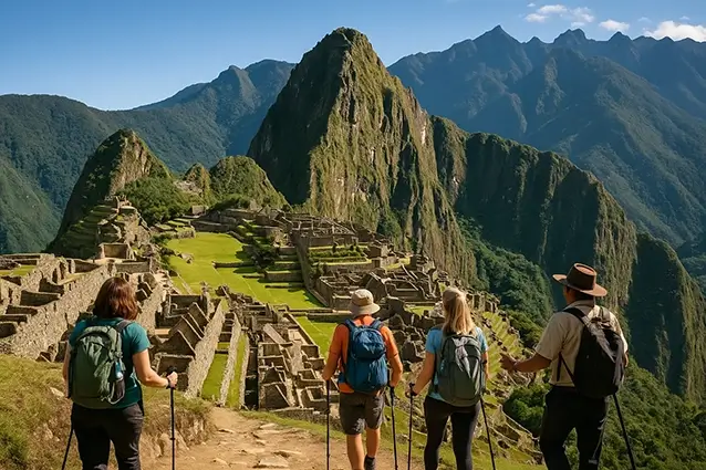 Inca Trail 4 day trek to Machu Picchu Sun Gate with camping tents